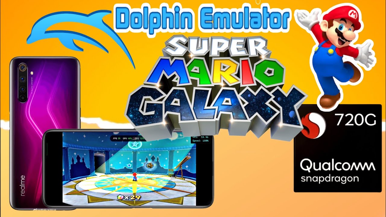 Super Mario Galaxy en Snapdragon 720g configuración para dolphin Gama media /solución de problemas
