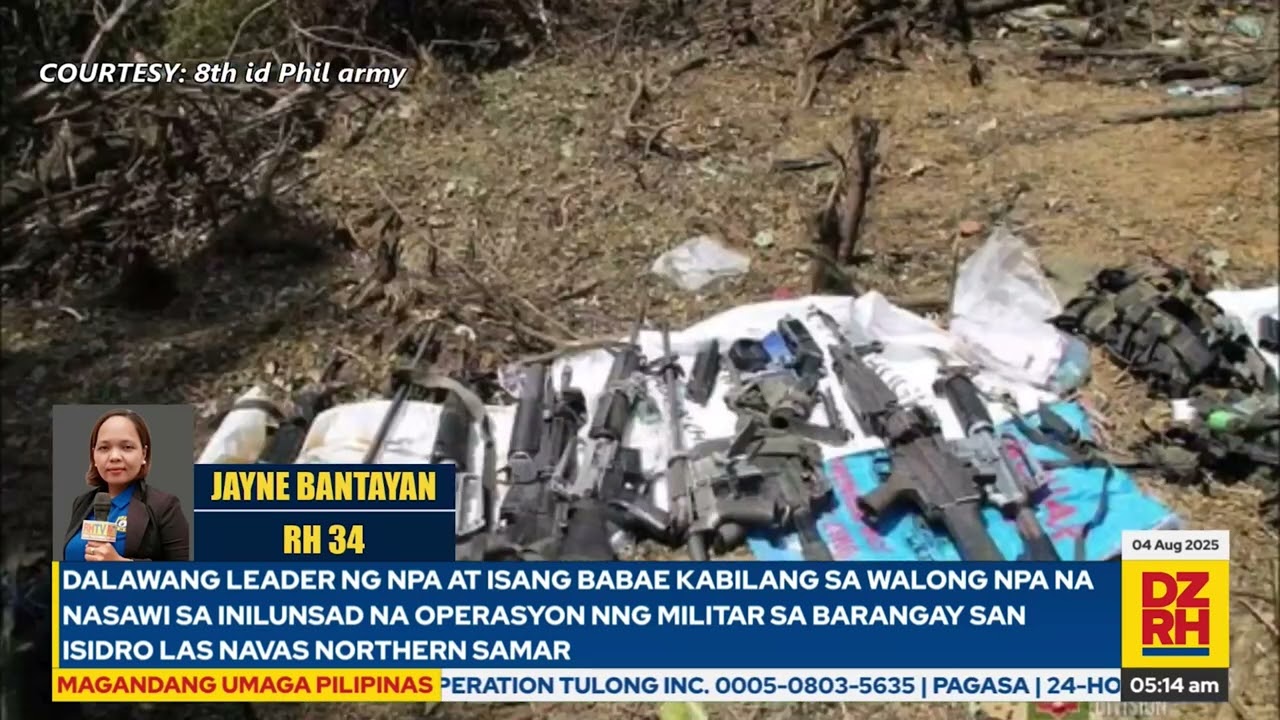 2 NPA leader at 1 miyembro nasawi sa operasyon ng militar sa Northern Samar