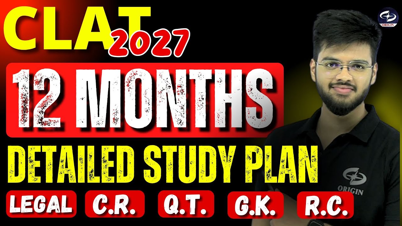 Crack CLAT in 12 Months | CLAT 2027 Monthwise Study Plan | Abhyuday Pandey