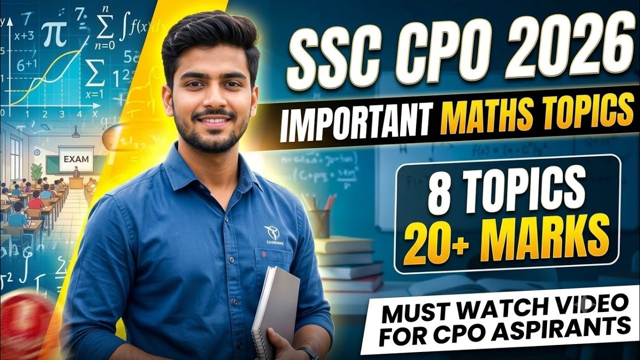 SSC CPO 2026 Maths Most Important Topics to Score 20+ Marks | SSC CPO 2026 Maths Strategy