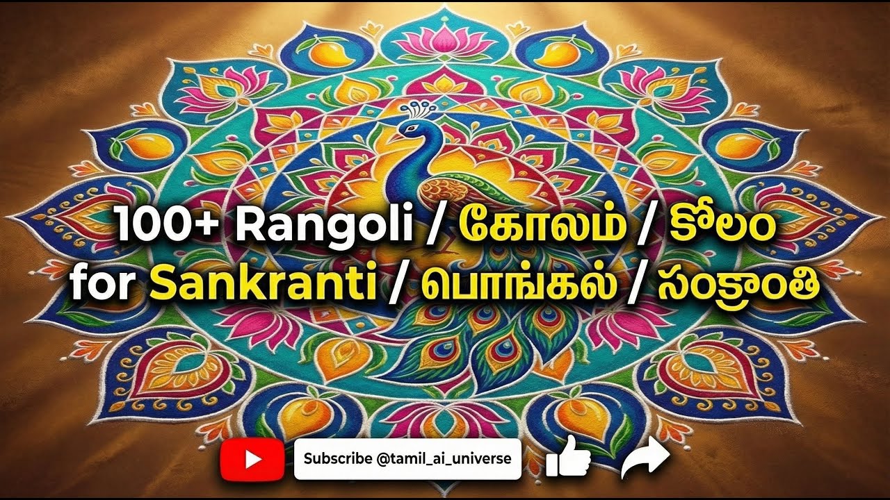 Pongal/Sankranti Rangoli 100+ Designs #rangoli #kolam #pongal #sankranti #సంక్రాంతి #chukkalamuggulu