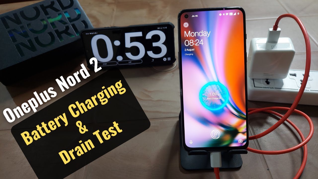 Oneplus Nord 2 Battery Drain Test & Charging Test (0-100) | Benchmark, CPU Throttling, Gaming Test