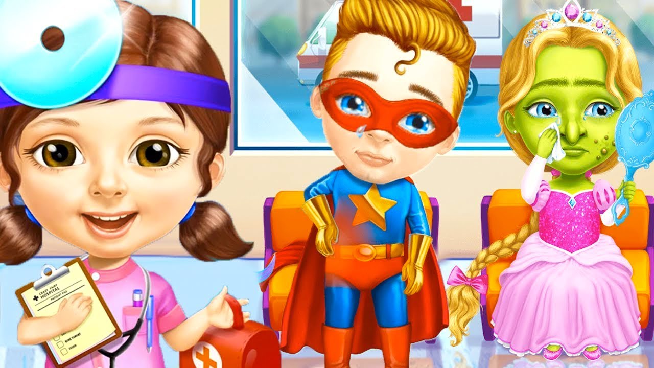 Kids Game -Sweet Baby Girl Superhero Hospital Care - Play Fun Princess Care Makeover Games for Girls
