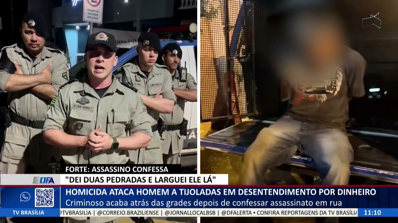 DF ALERTA - Homicida ataca homem a tijoladas em desentendimento por dinheiro