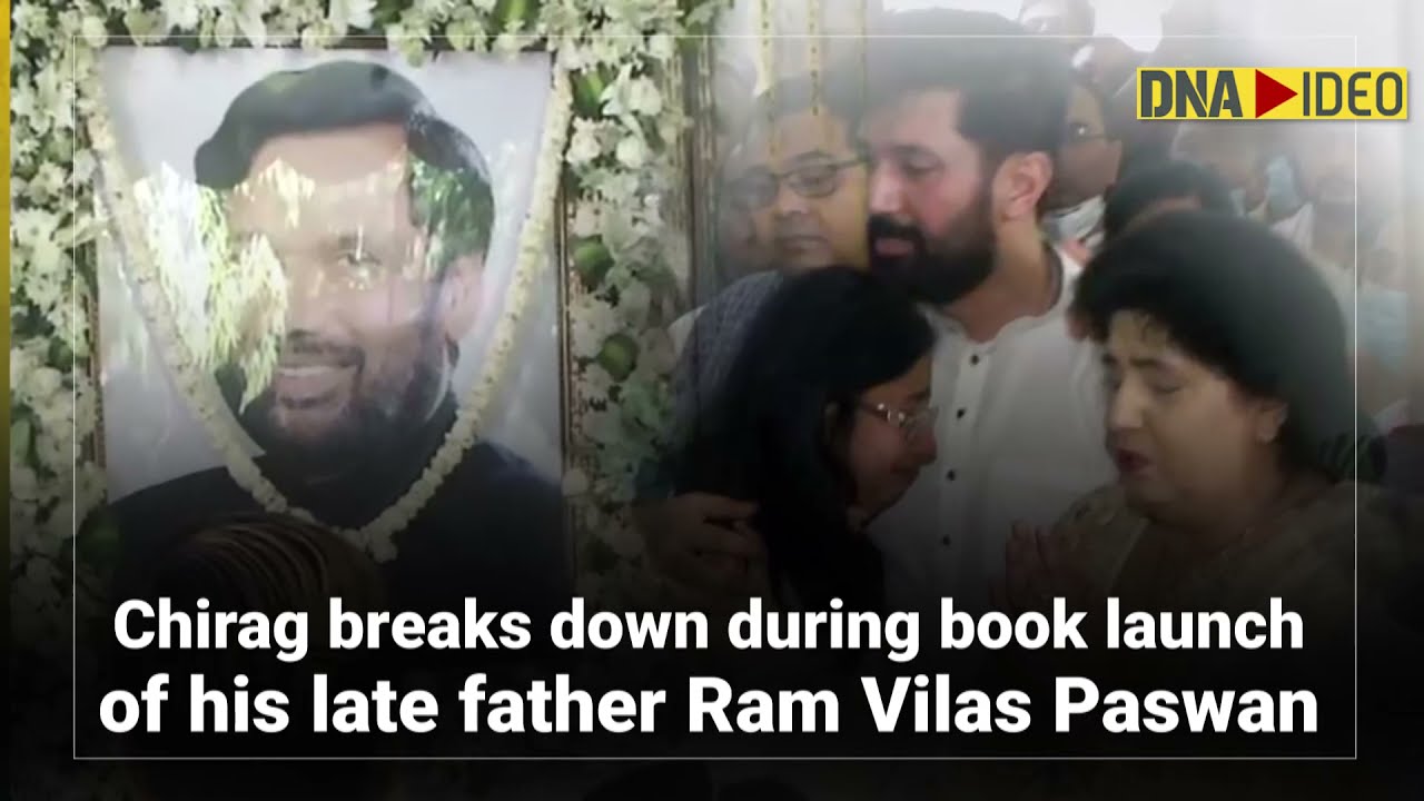Chirag breaks down during book launch of his late father Ram Vilas Paswan