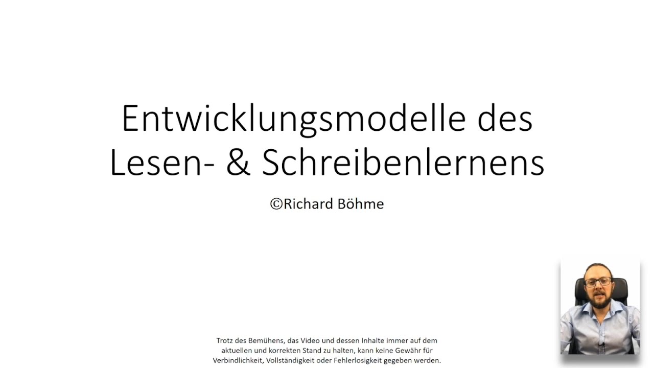 Lernvideo: Entwicklungsmodelle des Lesen- und Schreibenlernens