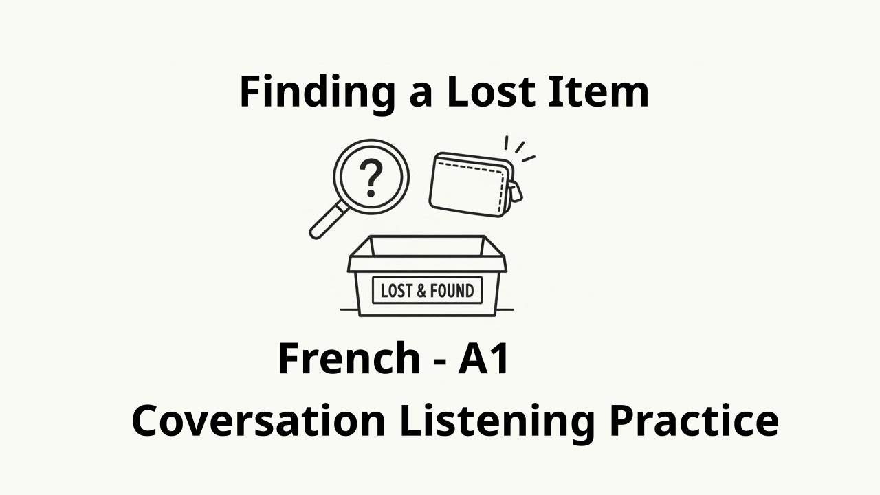 French A1 Listening Practice: Finding a Lost Item | Lang Listen Academy