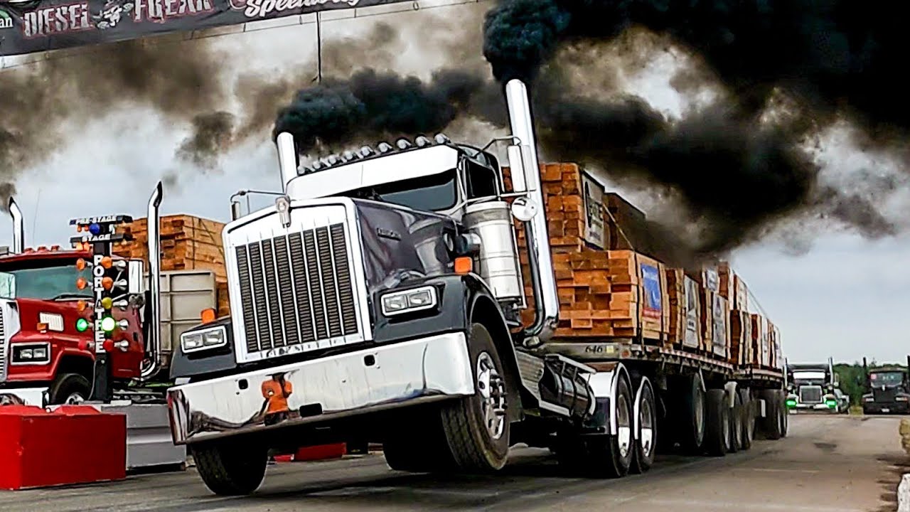 Loaded Big Rig Drag Racing