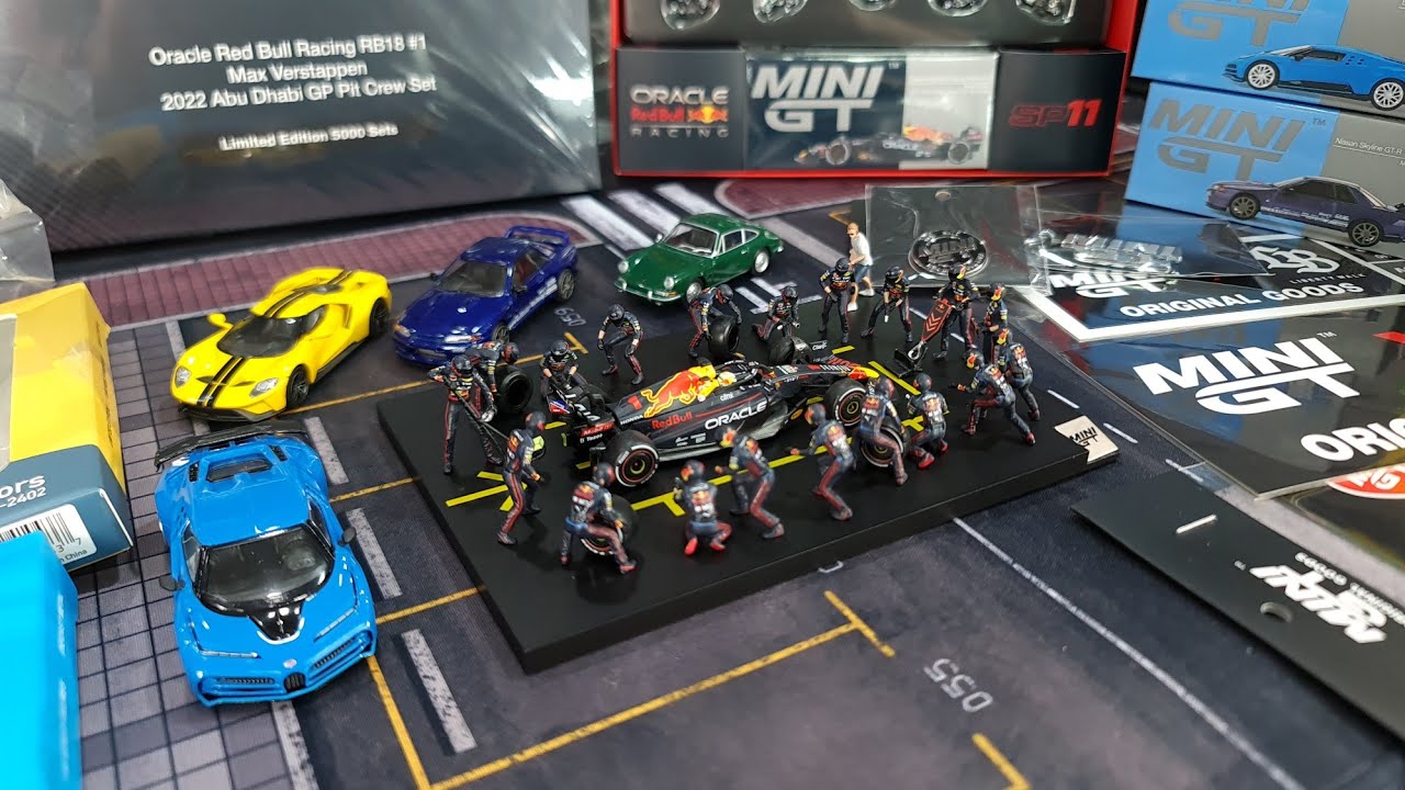 Ver2MiniGT Drop: Red Bull F1 20pcs Pit Crew! New Classic 1964 Porsche and New Mini GT Merch!