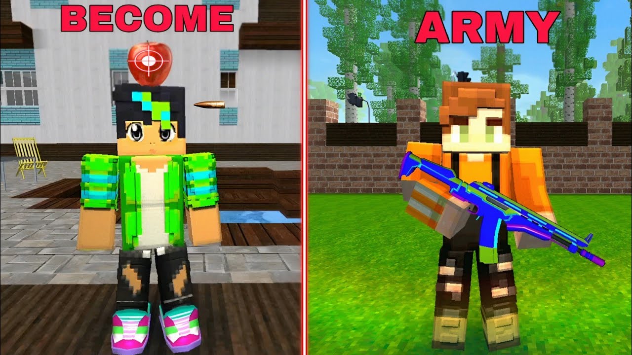 I become a army officer in school party craft|Jack army wala ban gaya 