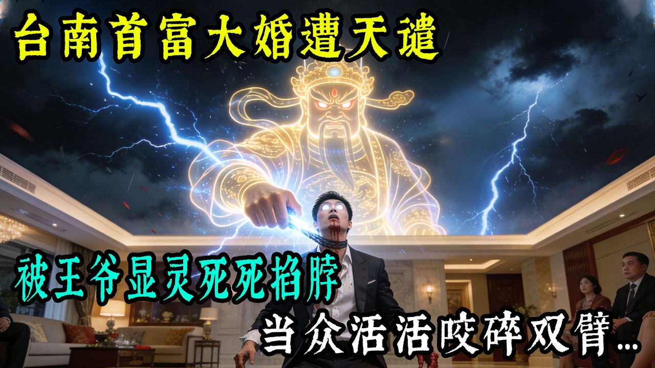 喪盡天良！窮小子為娶千金，將毀容髮妻“活澆水泥”砌進承重牆！新婚夜南鯤鯓王爺降下天雷當街索命…【老王故事會】