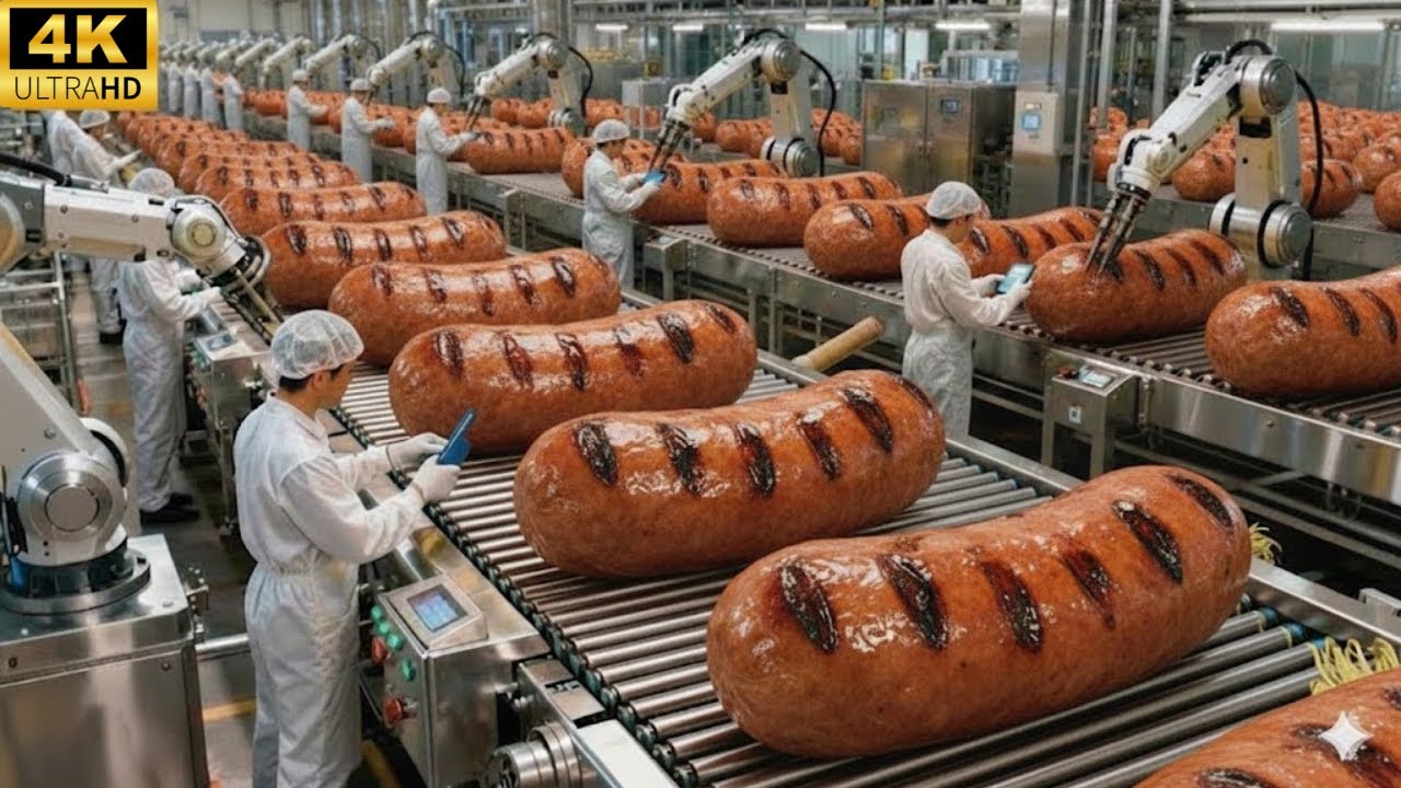 How Millions of Sausages are Made in a Modern Sausage Factory