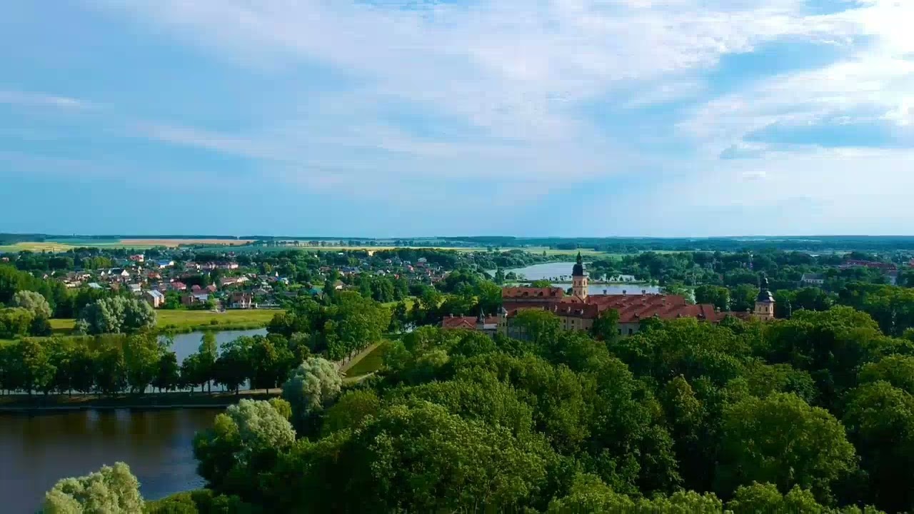 City River Flowing Between Buildings