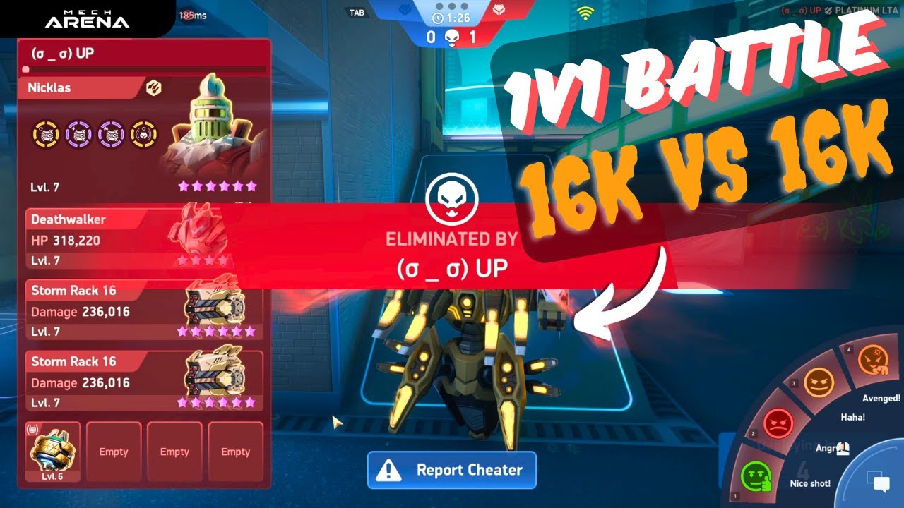 Exciting 1v1 Battles at 16k Sp ft. (SIG) UP | Mech Arena | 1v1 Custom
