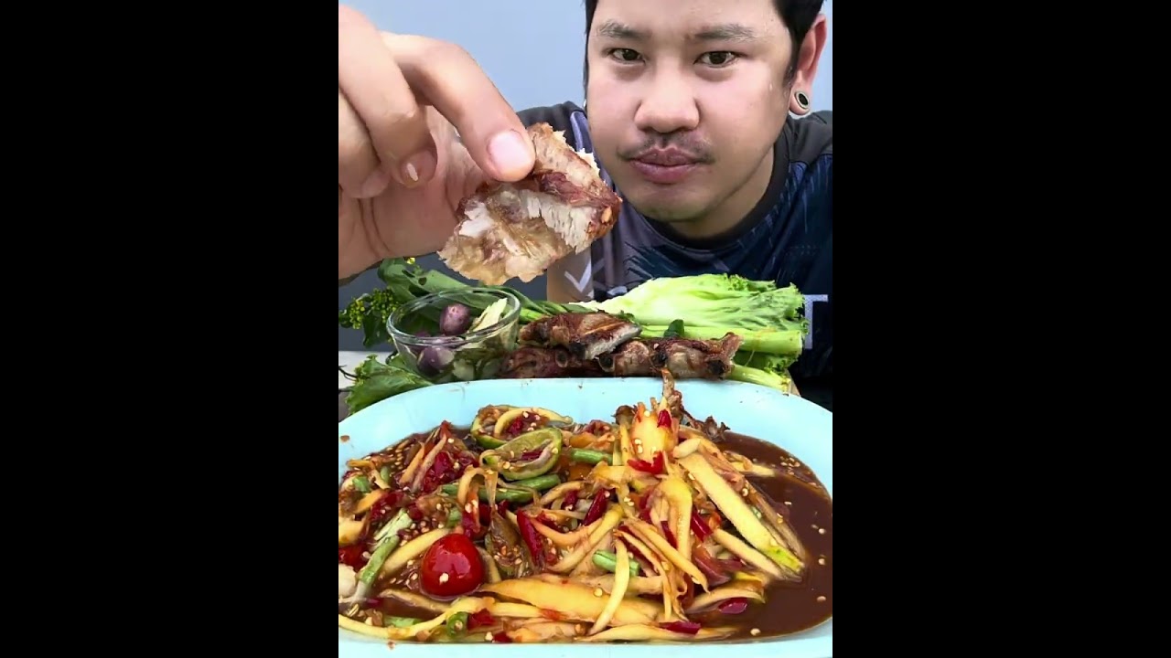 ตำหมากหุ่งเหิ่ม ซี่โครงหมูอบ #ปังปอนด์Channel