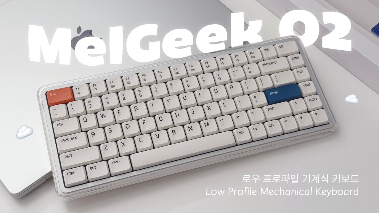 [sub] ☁️☁️도각도각.. 구름 조각 소리 듣고 가세요,,! 맥북에 찰떡인 귀요미 미니키보드 I 멜긱 O2 키보드, MelGeek O2 Keyboard