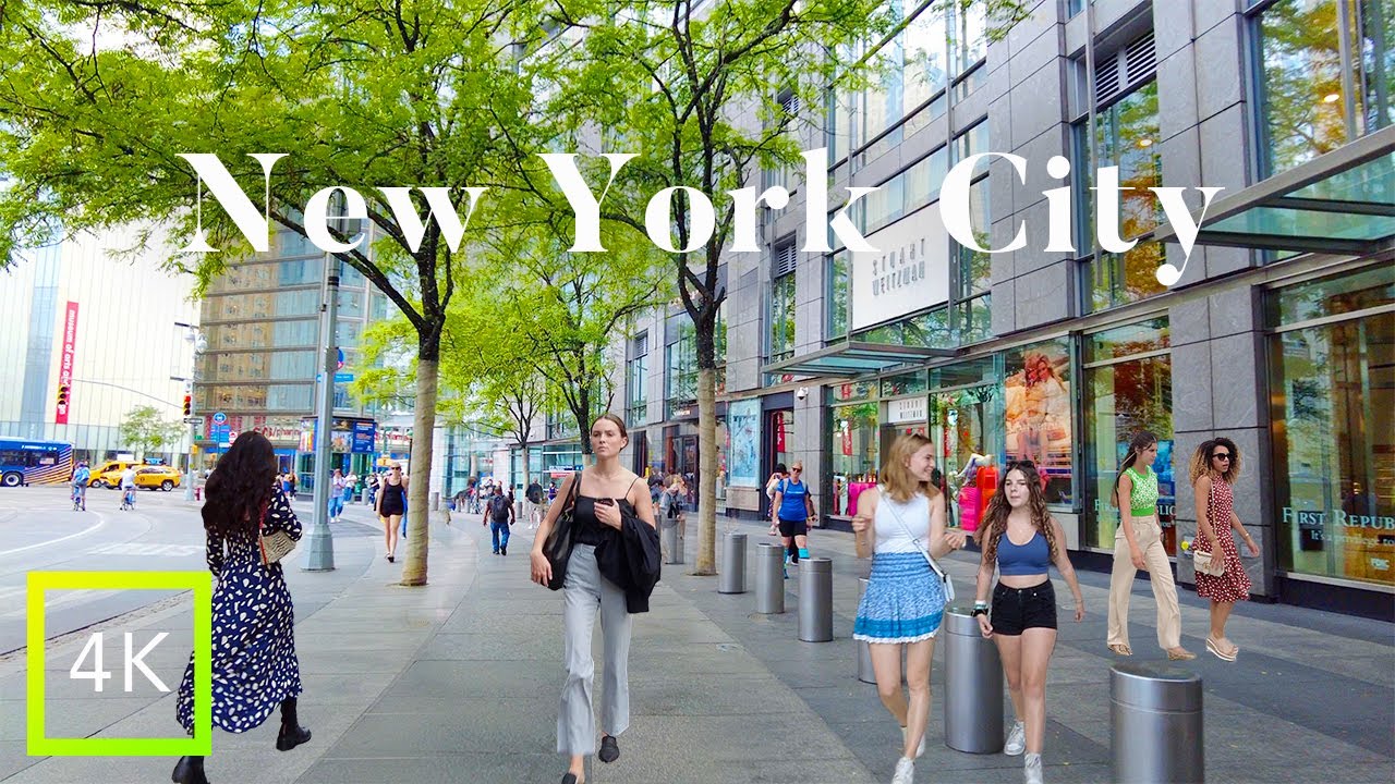 4K | New York City Summer Walk | Columbus Circle | Deutsche Bank Center | 57th Street | Evening Walk