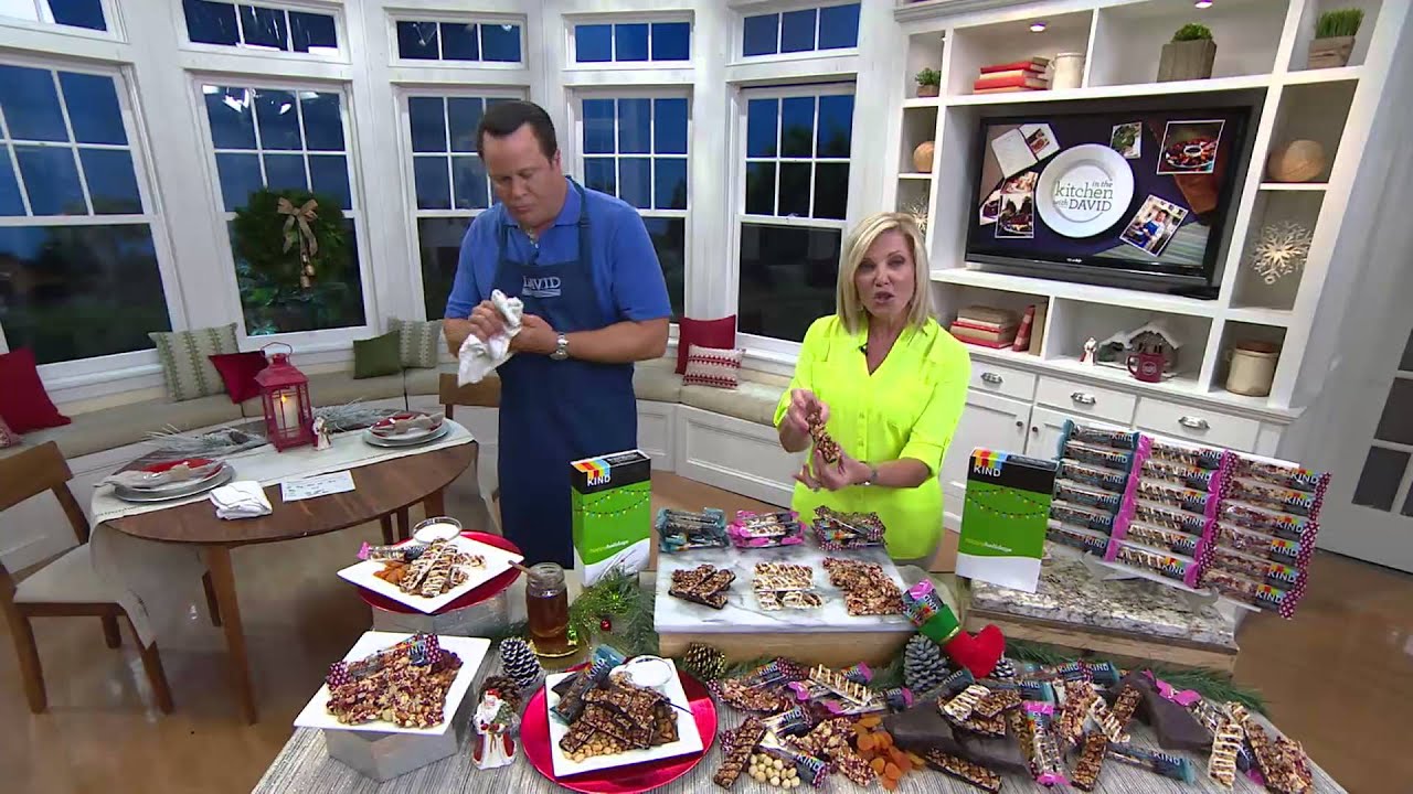 Ship Week 12/7 KIND Bars (18) 1.4 oz. Holiday Snack Gift Assortment with David Venable