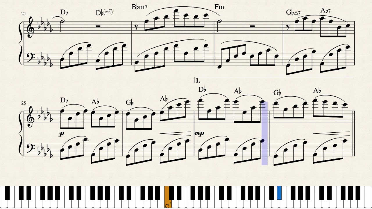 Revivre Sa Vie -Richard Clayderman- Piano tutorial