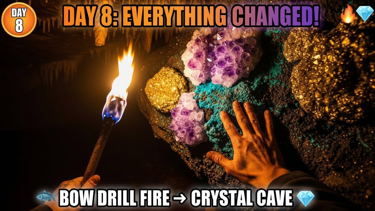 I Found a HIDDEN Crystal Cave While Survival Fishing! (Unbelievable Discovery) 💎