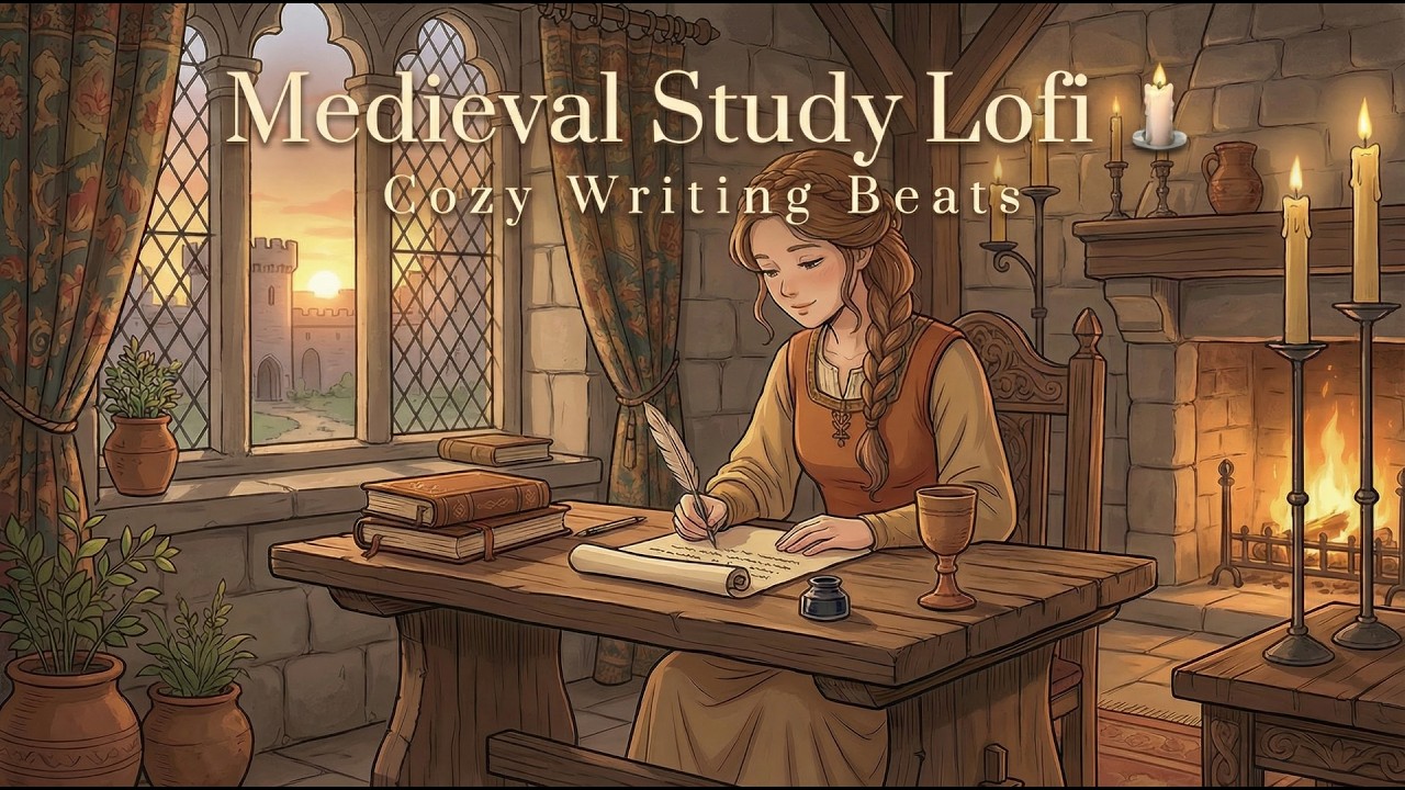 Medieval Study Lofi 🕯️ | Cozy Writing Beats