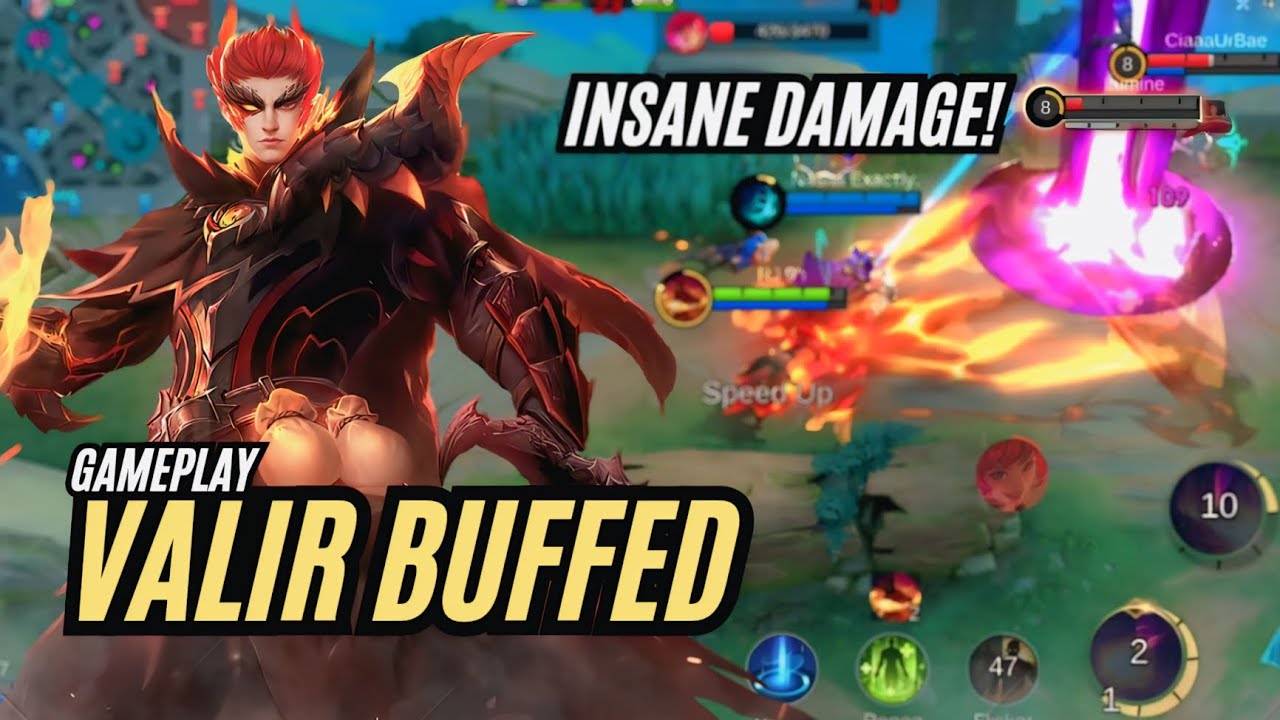 GAMEPLAY VALIR BUFFED  | INSANE DAMAGE! - MOBILE LEGENDS