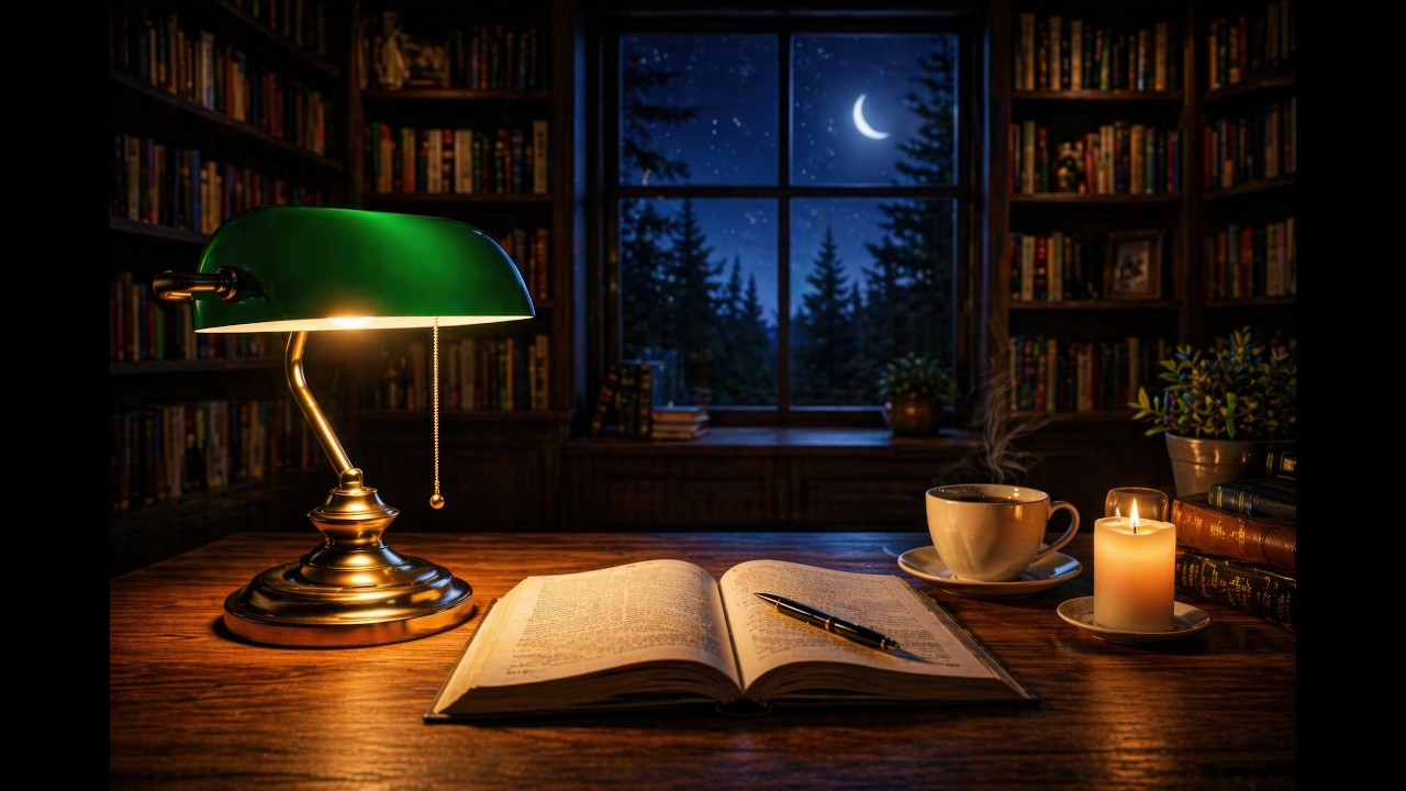 Night Focus | Calm Library Ambience for Deep Concentration