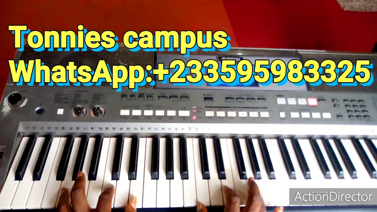 Onokorfo nyame Ghanaian gospel reggae song on the keyboard/piano intro chords progressions and bass