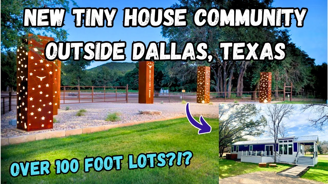 НОВЫЙ жилой комплекс Tiny House за пределами Далласа, Техас