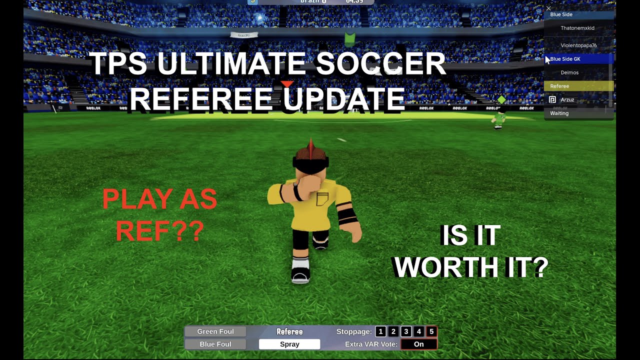 Play as REFEREE in TPS Ultimate Soccer 2025 - ROBLOX | TPS Ref update |