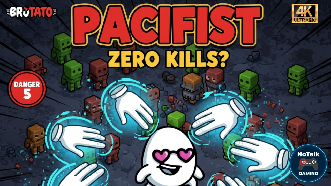 NO VIOLENCE, JUST WINS. Pacifist Danger 5 Masterclass | Brotato 4K