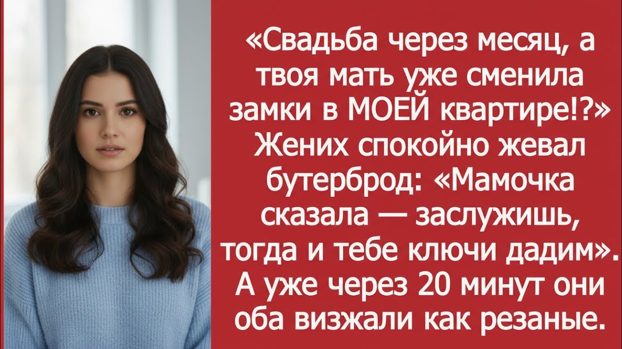 До свадьбы остался месяц, а твоя мать уже поменяла замки в МОЕЙ квартире?!