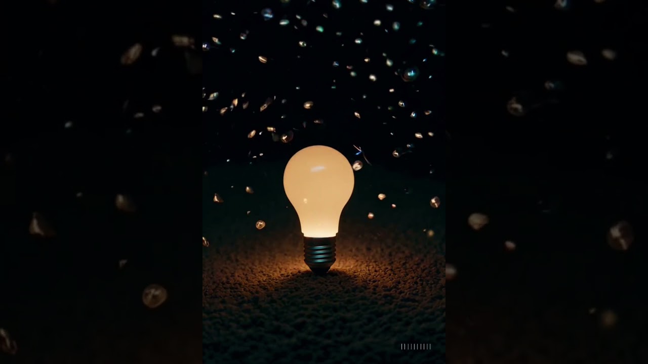 💡 Lightbulb Glowing Bright in Ocean Darkness 🔦 | 