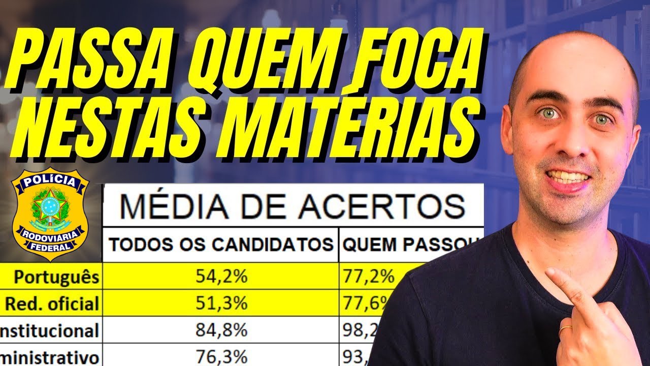 Concurso PRF: análise mostra a diferença de acertos de quem passou!