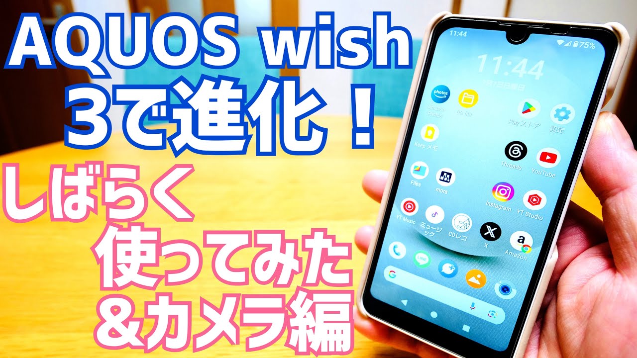 AQUOS wishは3で進化！しばらく使ってみた＆カメラ編【AQUOS wish3】