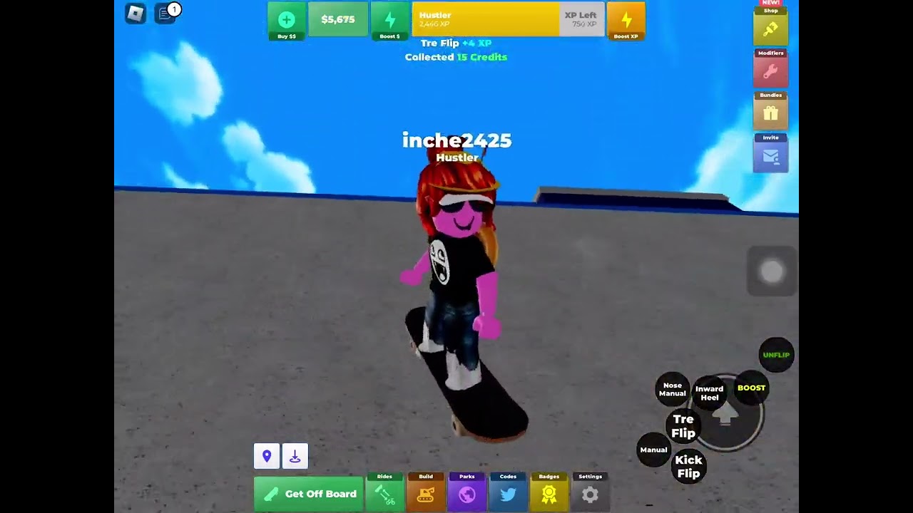 Playing Skate park (I actually played this on 2022)
