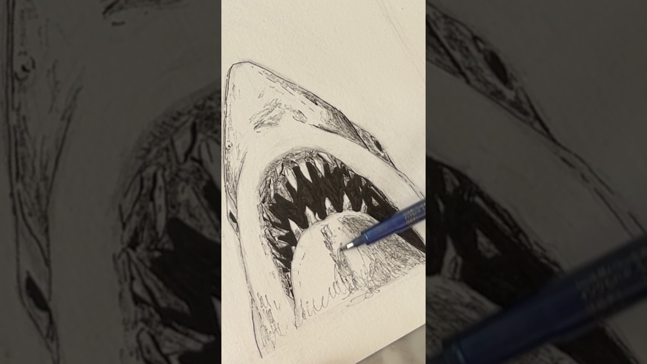 Painting JAWS in Watercolor Before It Bites Me 🎨🦈 