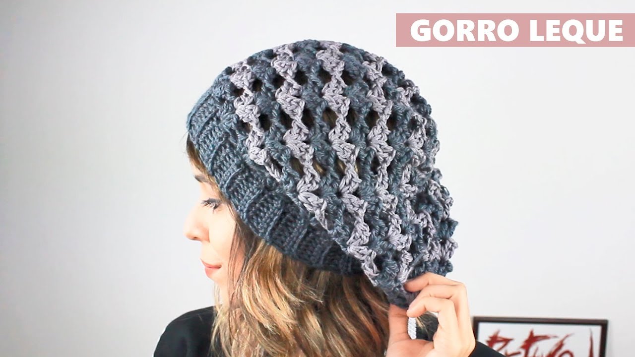 GORRO LEQUE - CROCHÊ