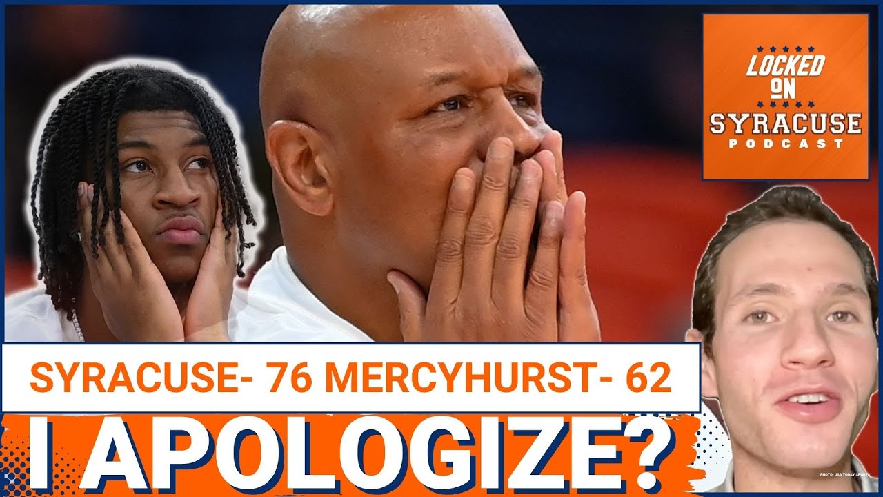 REACTION: Syracuse Basketball Wins UGLY vs. Mercyhurst | What is WRONG with the Orange?