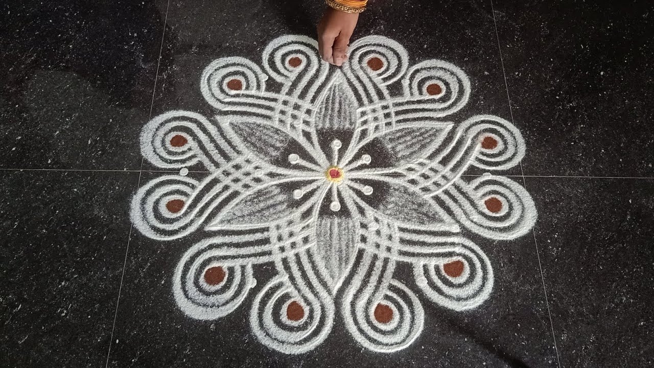 Margazhi madham special kolam | Easy Padi kolam with 5x3 dot | Dhanurmasam mugulu | Rangoli Kolangal