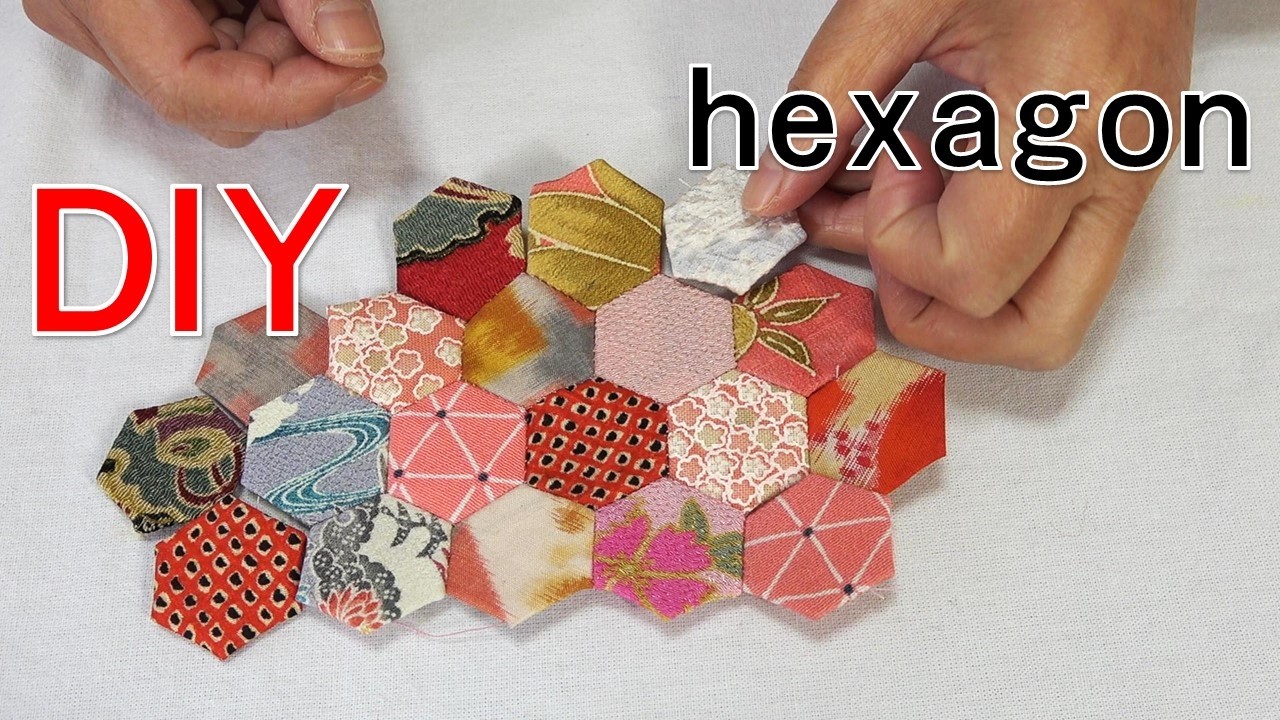キルトの基本、ヘキサゴンのパターン/初心者の方は必見【ＤＩＹ】【手芸】【パッチワーク】