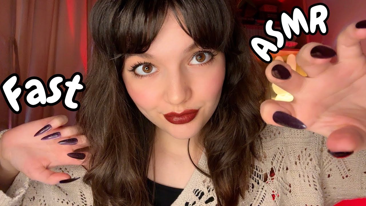 ASMR | Fast and Aggressive Mouth Sounds, Hand Sounds, Hand Movements, and Nail Clacking