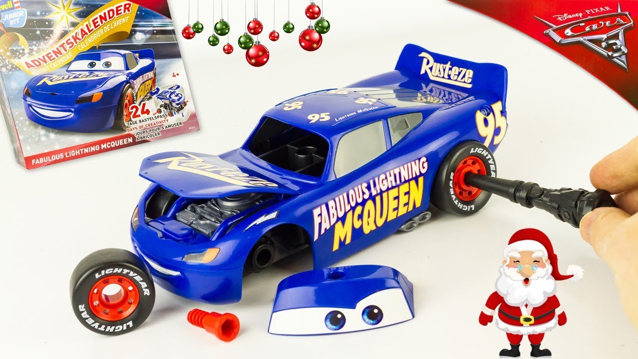 Calendrier de l'Avent Fabulous Lightning McQueen Cars 3 à Construire Revell Junior Jouet Toy Review