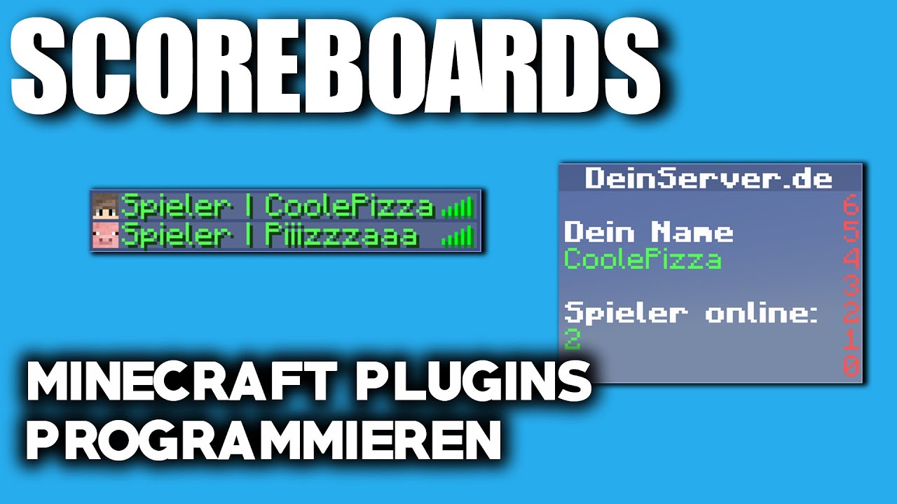 Arbeiten mit Scoreboards (Sidebar und Tablist-Teams) | Minecraft Plugin Tutorial