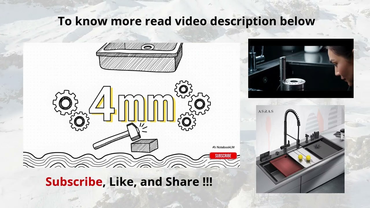 ASRAS Nanometer Kitchen Sink: Cup Rinser, Knife Holder & More