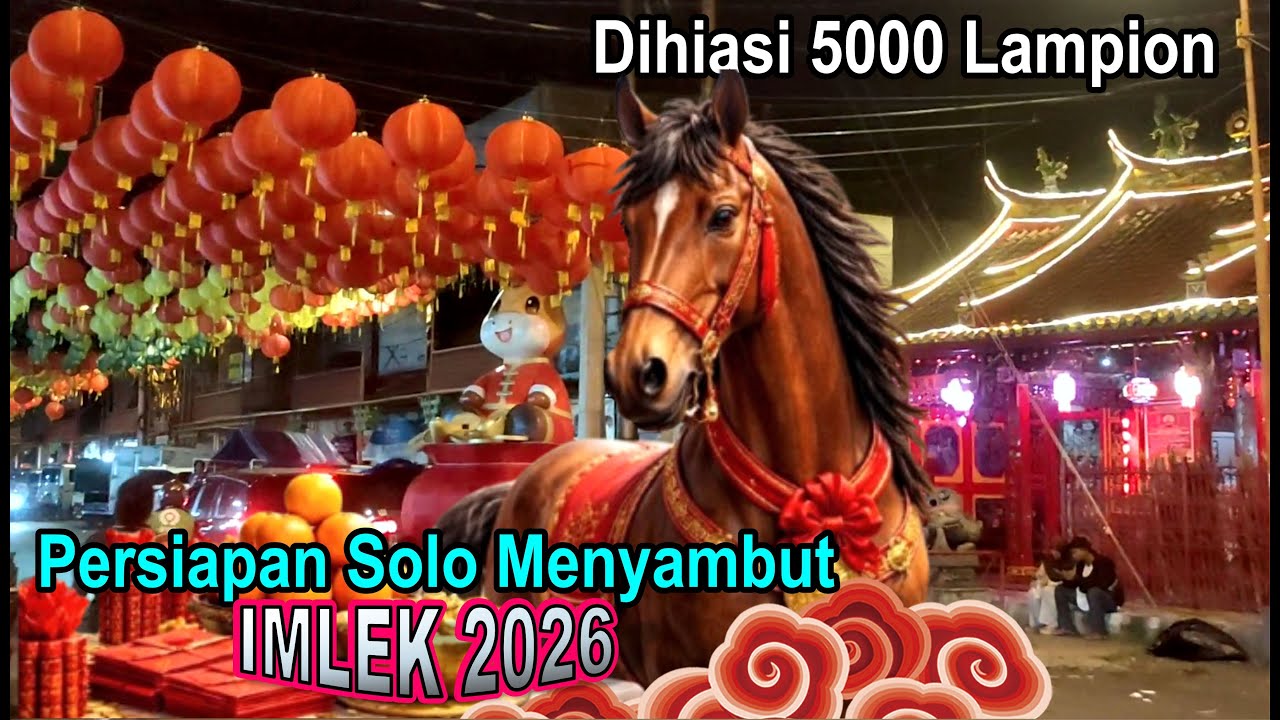 Lampion Mulai dipasang di Solo Menyambut Imlek 2026