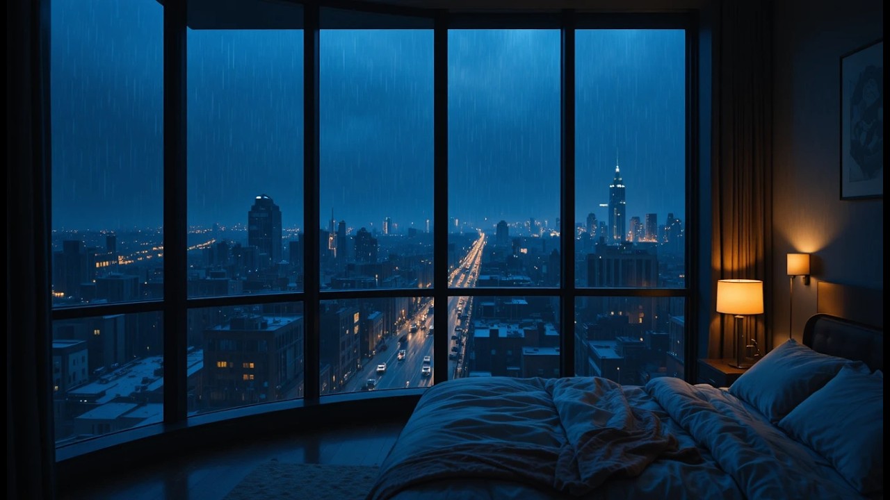 Calm Night Rain Sounds for Sleep | White Noise for Study & Relaxation