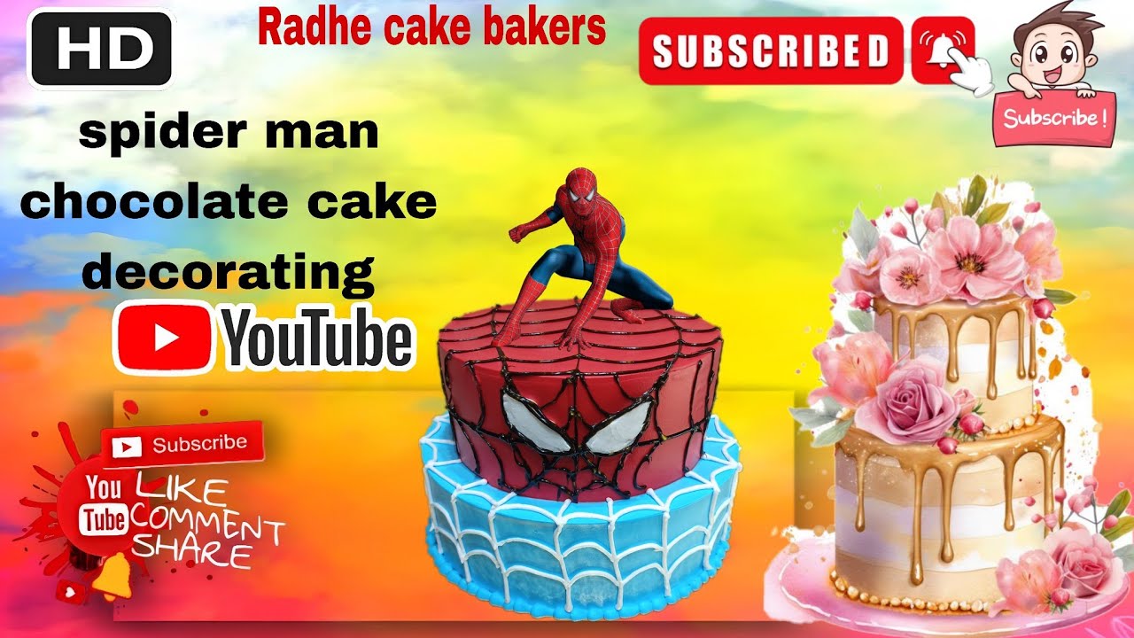 😱 spider man cake design #cake #chocolatecake #cakedecorating #shortsfeed #viralvideo #youtubeshorts
