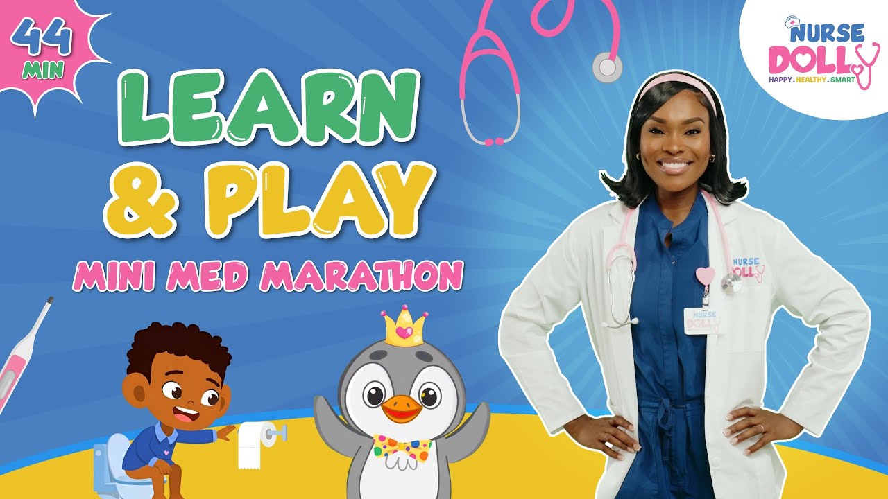 44 MIN MINI MED MARATHON with Nurse Dolly! | Learning With A Real Nurse! | Mini Med School For Kids