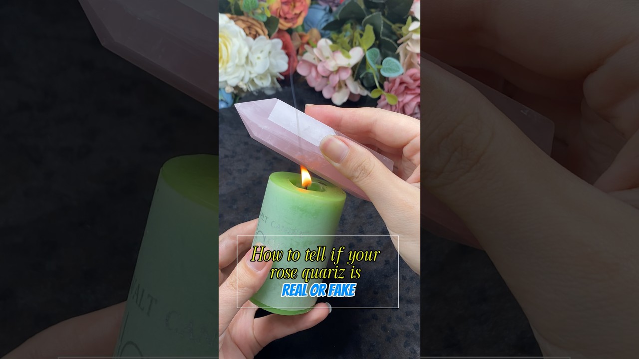 How to tell if your rose quartz is real or fake ? #crystal #crystalquartz #rosequartz  #gemstone